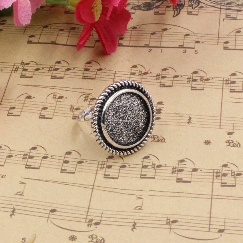 10pcs 16mm Round Cabochons Ring Blank Setting Blanks Jewelry Making Accessories