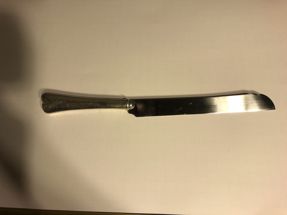 Lenox Heart Shaped Silver Cake Knife- Anniversary, Wedding