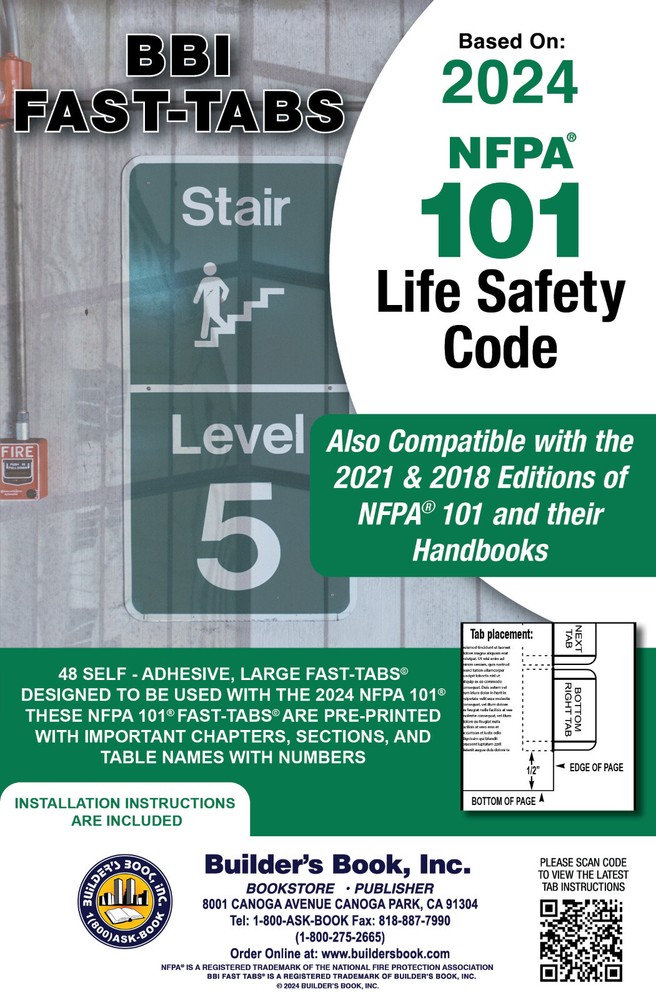 2024 Life Safety Code NFPA 101 Fast-Tabs - INDEX TABS ONLY