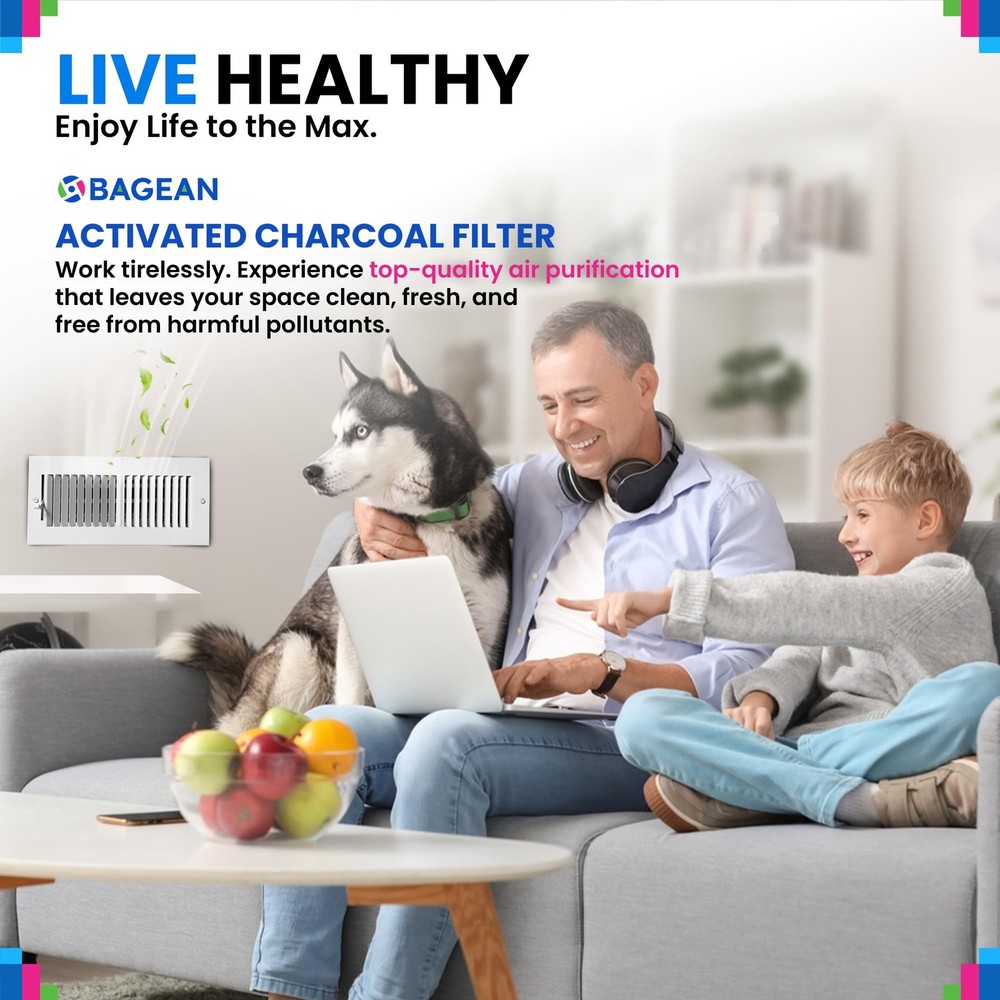 Activated Carbon Filter Sheets 16x48 - 2-Pack for Air Purification