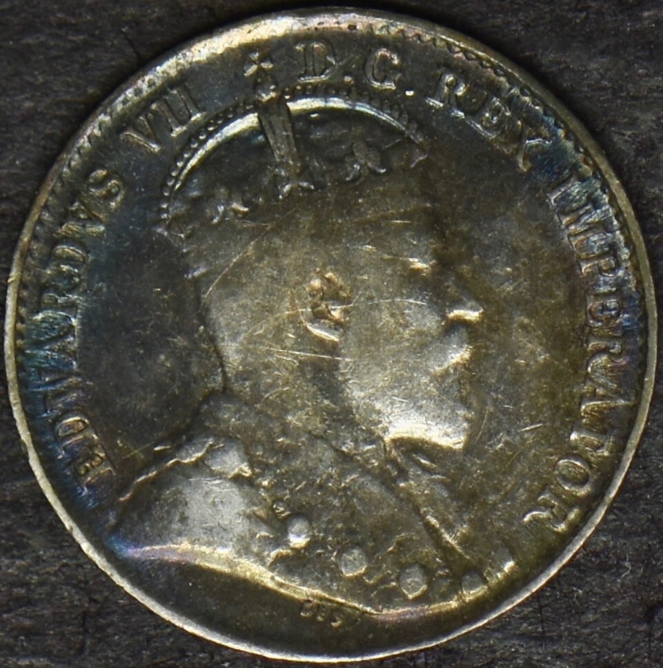 1906 Canada Silver 5 Cents - Toned - ✪COINGIANTS✪