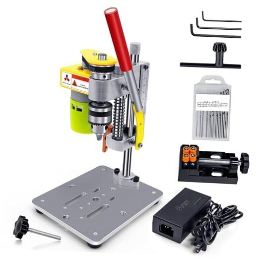 Mini Drill Press, Benchtop Drill Press, Portable Electric Drilling A-Regular