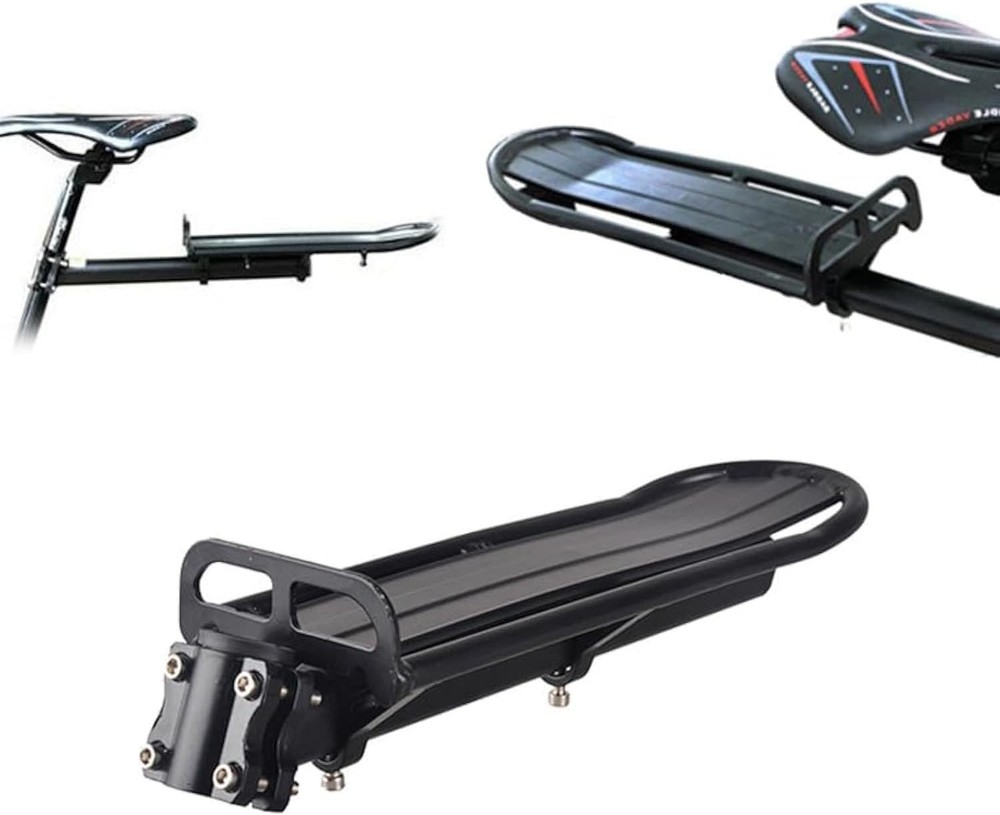 Retractable Aluminum Bike Cargo Rack - 20 lbs Load, Adjustable & Easy Install