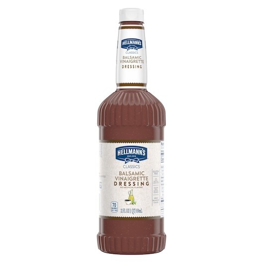 Hellmann s Classics Balsamic Vinaigrette Salad Bar Dressing Bottle, 32 Ounce, 6