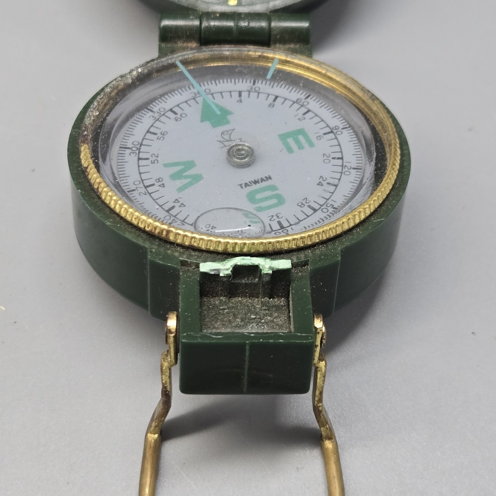 Vintage Engineer Lensatic Compass Made in Taiwan