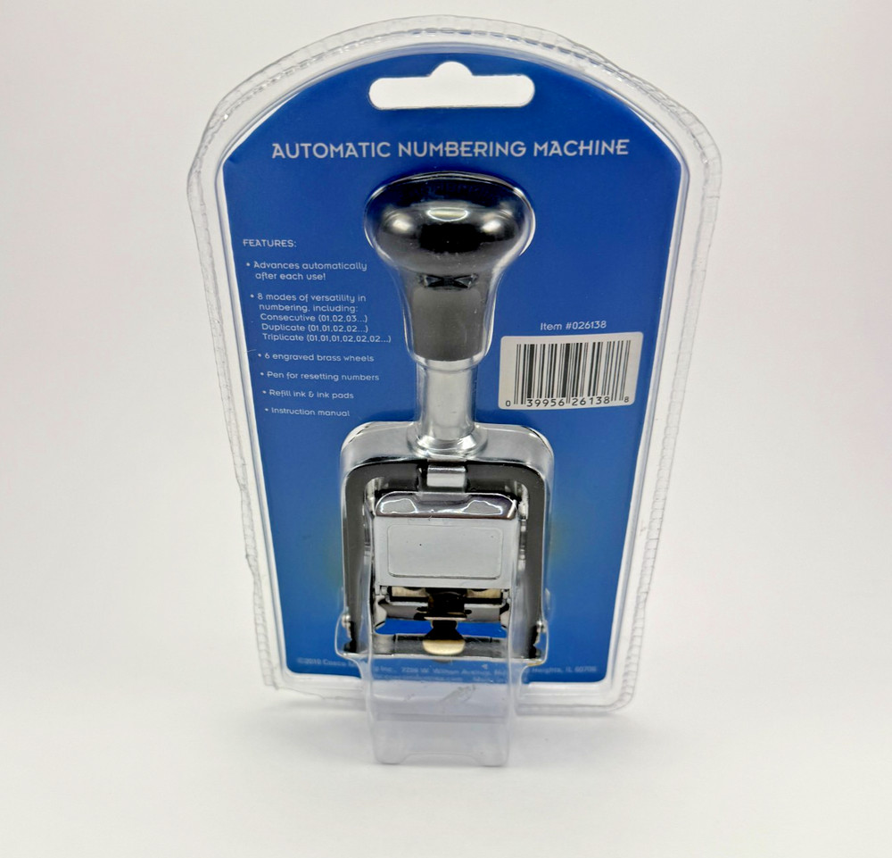NEW Cosco Self-Inking Hand-Held Automatic Numbering Machine 8 Modes