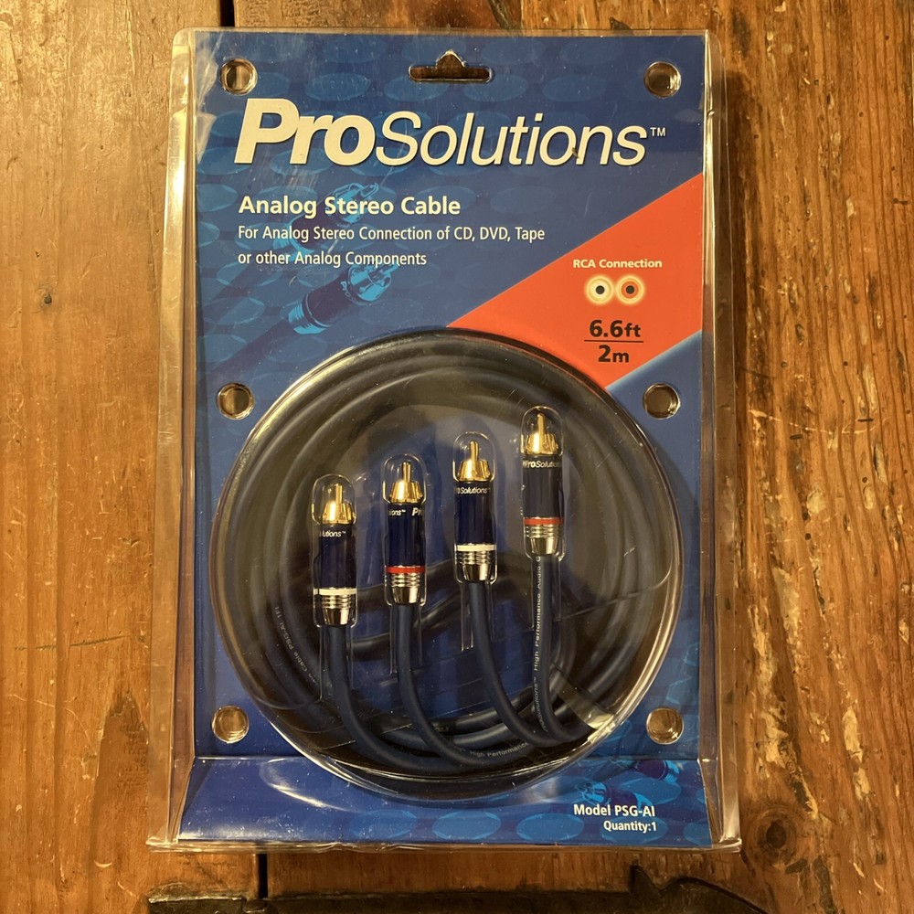 PROSOLUTIONS ANALOG STEREO RCA CABLE 6.6 FEET  2m / PSG–A1