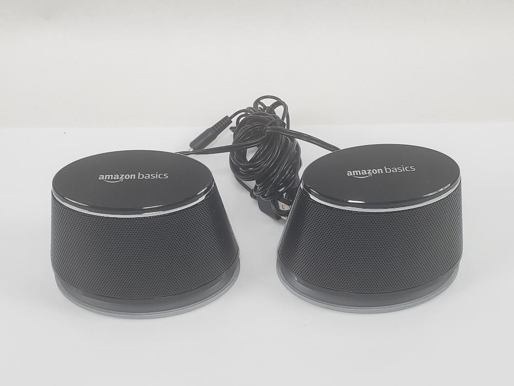 Amazon Basics Stereo 2.0 PC Speakers USB Powered 3.5mm Black