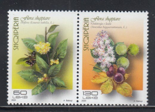 ALBANIA Evergreen & Chestnut Plants MNH set