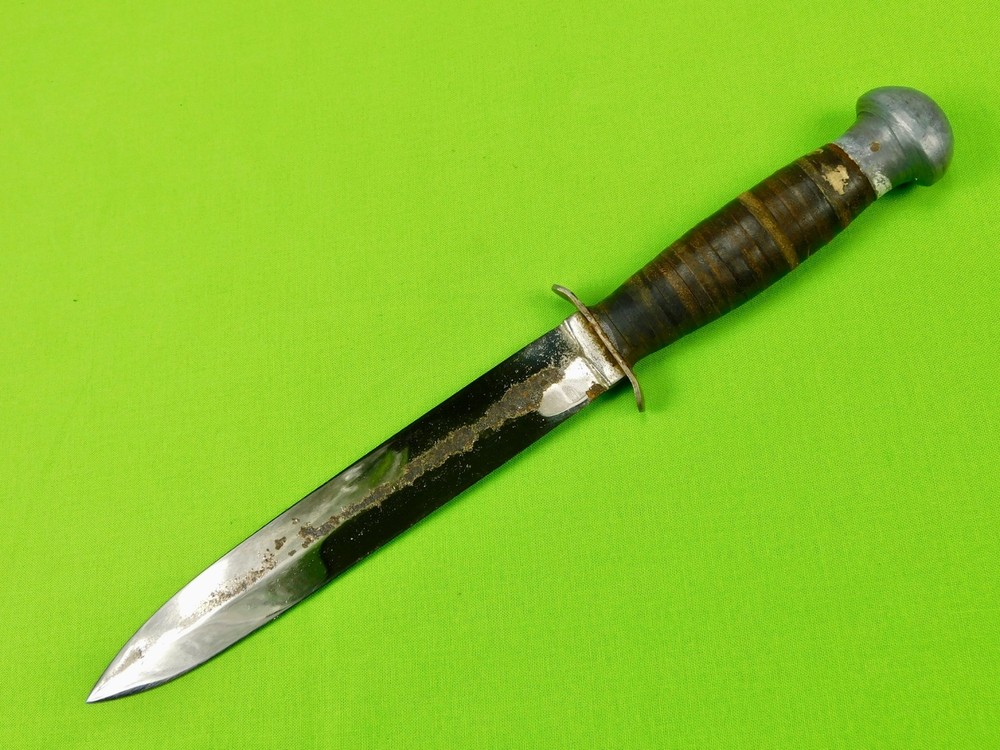 US WW2 Stiletto Fighting Knife w/ Sheath