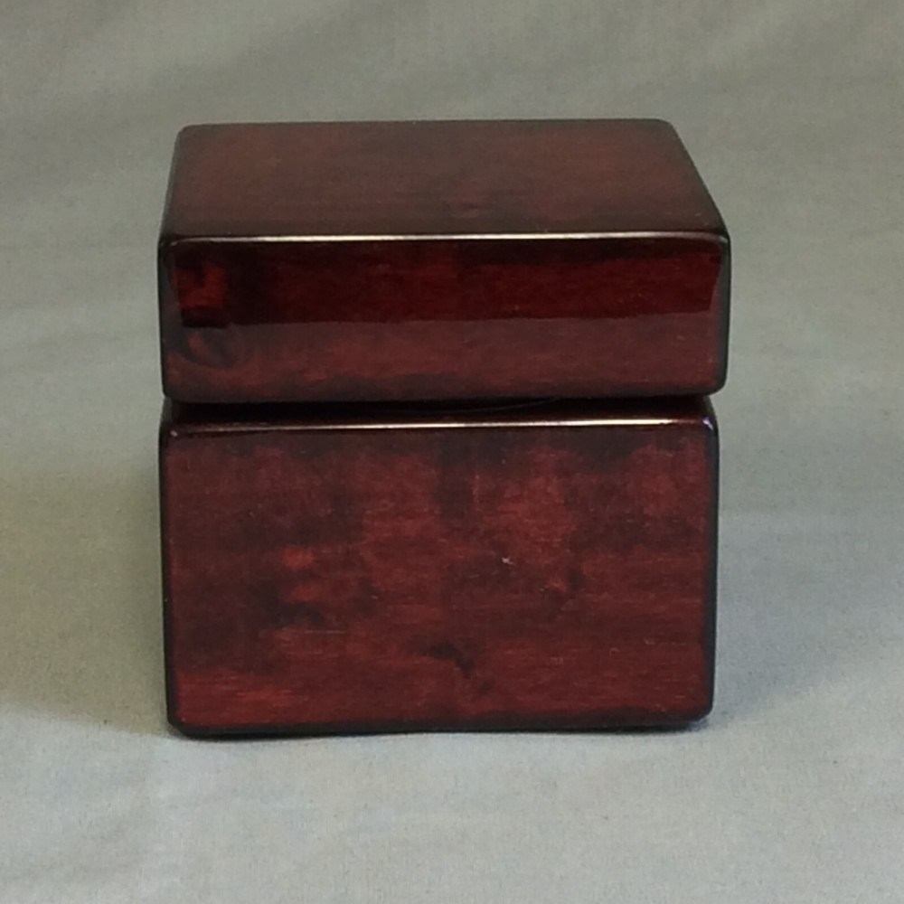 Maroon Glossy Finish Bey Berk Clock & Compass Square Cube Box