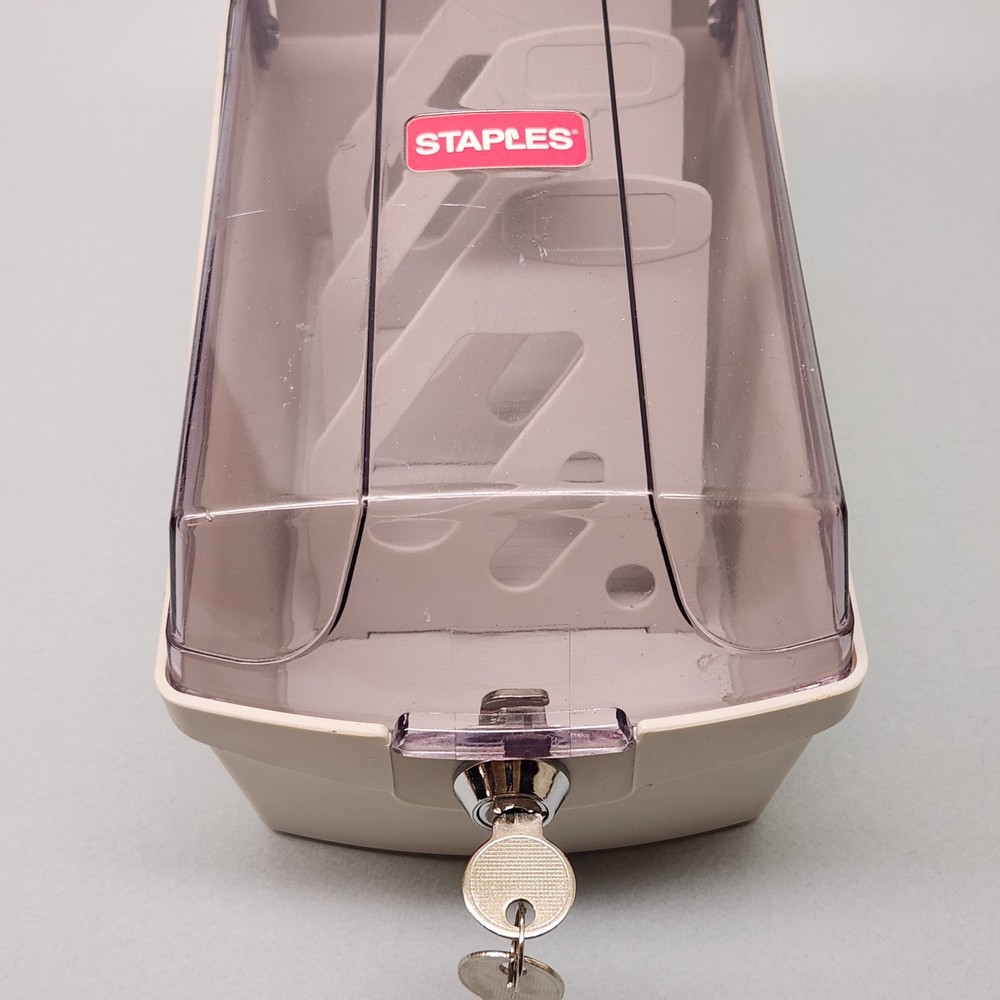 Staples 3.5" Floppy Disc Case With Lock & Keys