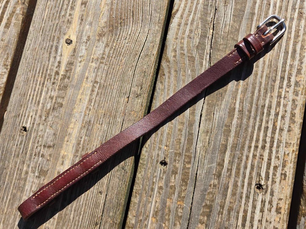 Devoucoux Brown Leather SINGLE Cheekpiece -Bridle Replacement Part - 12" Long