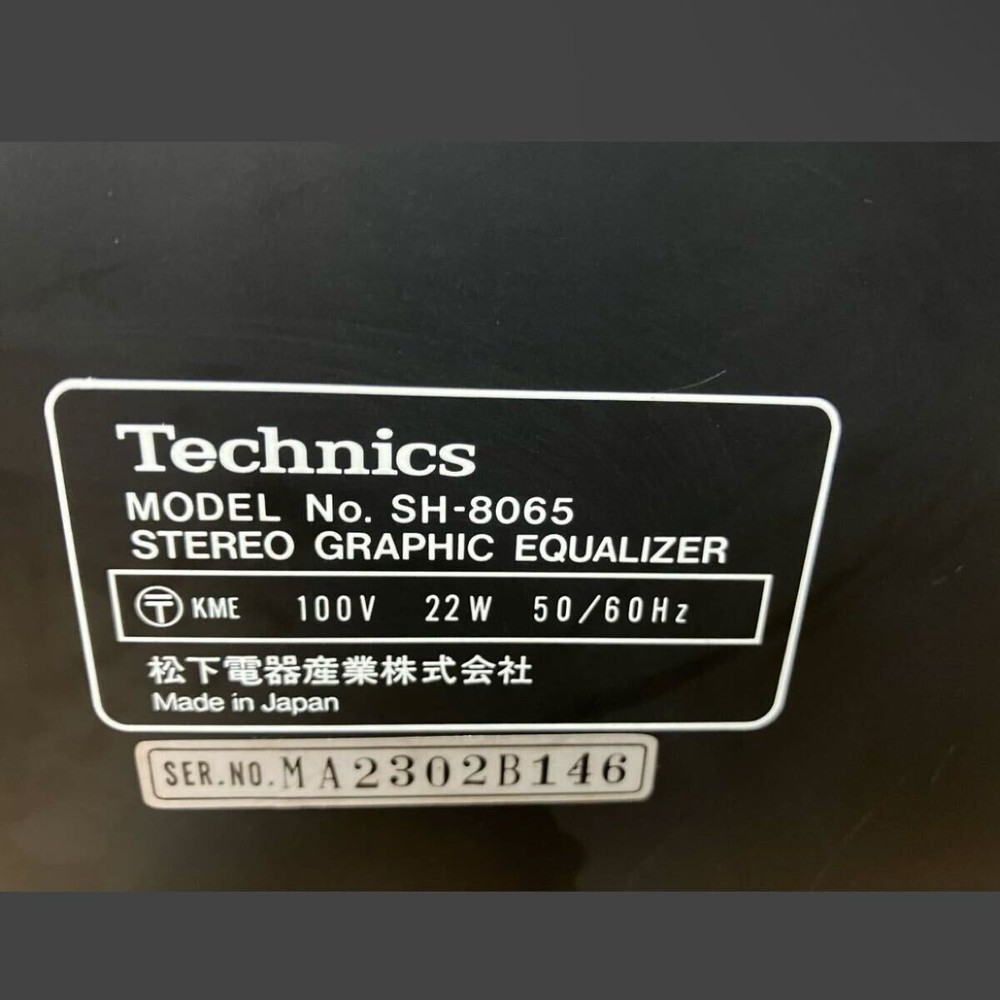 Technics SH-8065 33 Band Stereo Graphic Equalizer Tested Working