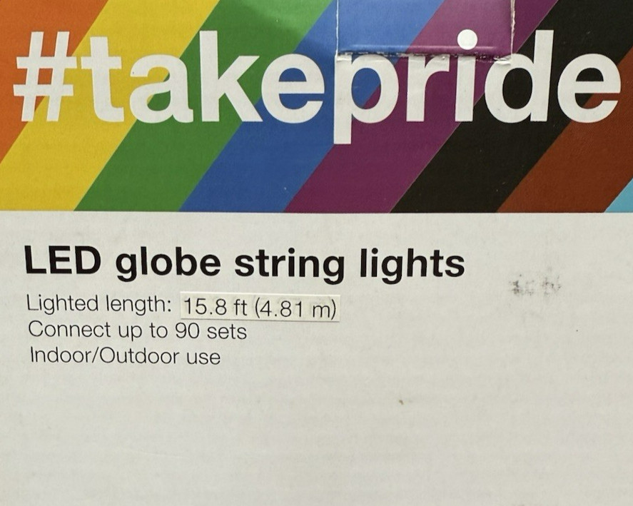 Target #takepride LED Globe String Lights Indoor Outdoor 20 Lights