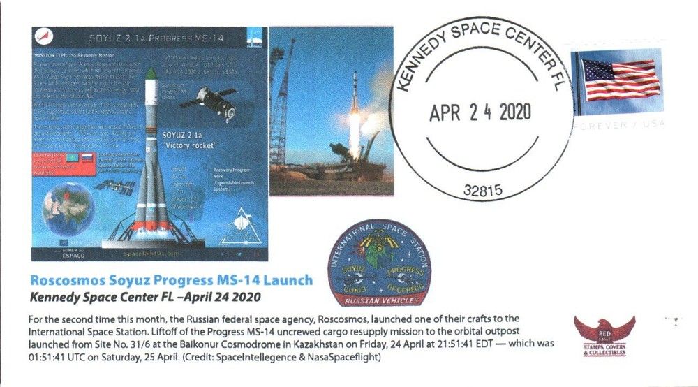 2020 Roscosmos Soyuz Progress MS-14 ISS Launch Kennedy SC 24 April