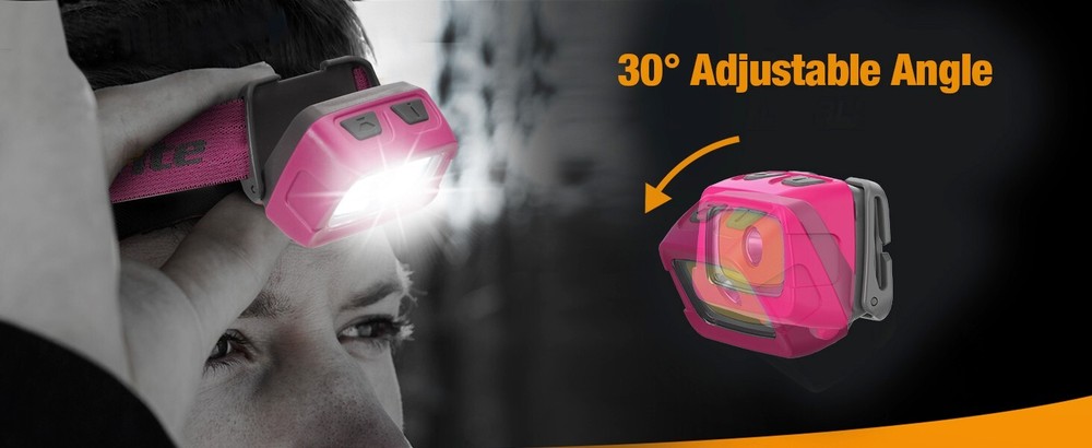 EverBrite Rechargeable Headlamp 350 Lumens w/Red Light&Memory Function 7 Modes