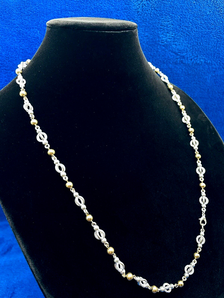 Silver Gold-Tone Necklace 14-inch Statement