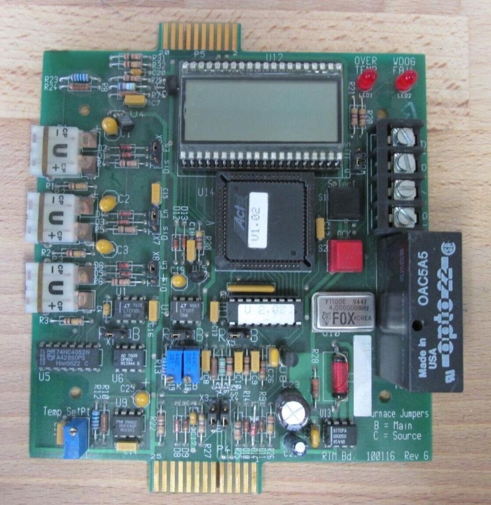 RTM Smart Over temp Detection PCB Board rtm 100116