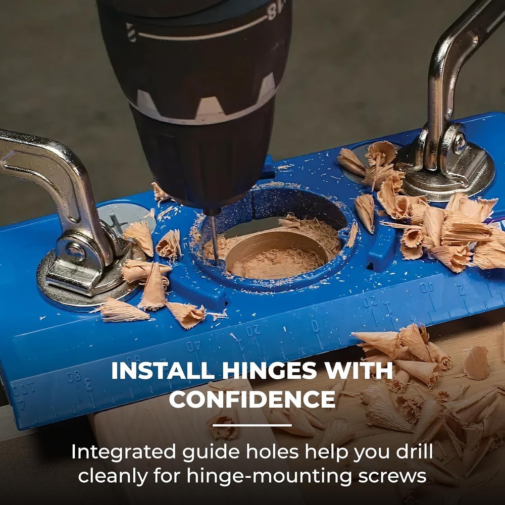 35mm Cup Drilling Jig - Adjustable Hinge Installation Tool