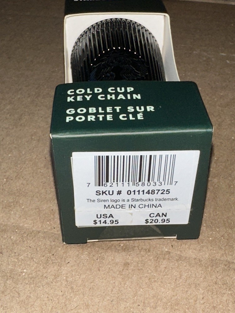 Starbucks Winter ‘24 Black Pleated Cold Cup Keychain