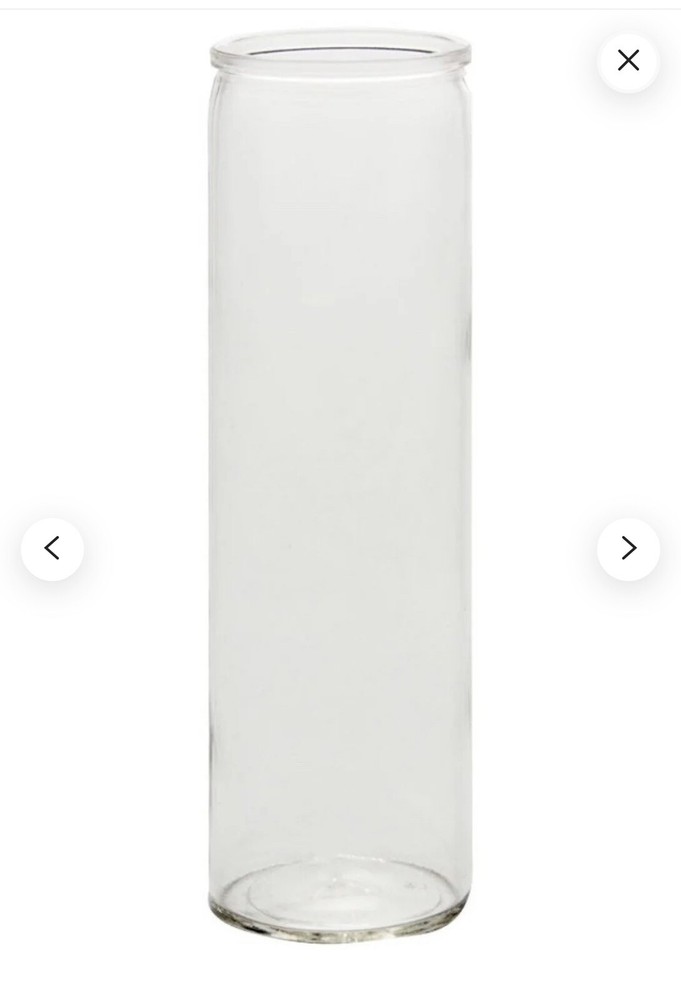 12 Pcs - Empty tall Candle Container - For 7 Day Prayer Candle
