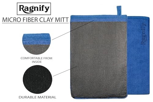 Pack of 2 Clay Mitt Auto Detailing Medium Grade Alternative Mitt for Blue