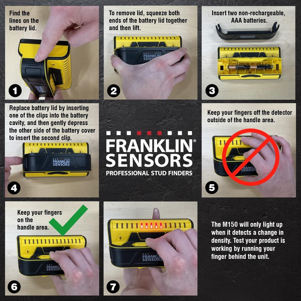 Franklin Sensors ProSensor M150/X990 Stud Finder with Live Wire Detection and...