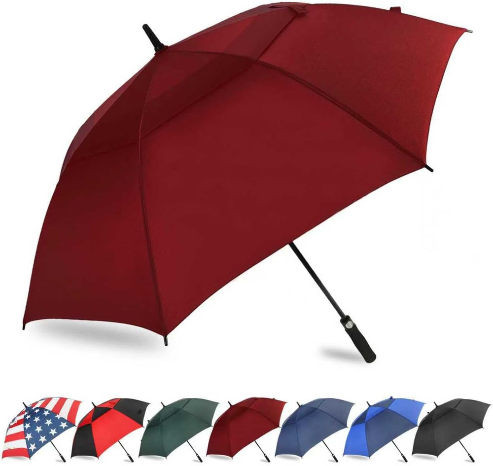 Automatic Open Golf Umbrella 54/62/68/72 Inch, Extra Large Windproof Vented Doub