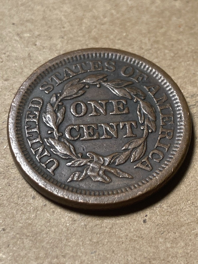 1850 Braided Hair Large Cent - As Shown! (#2006)