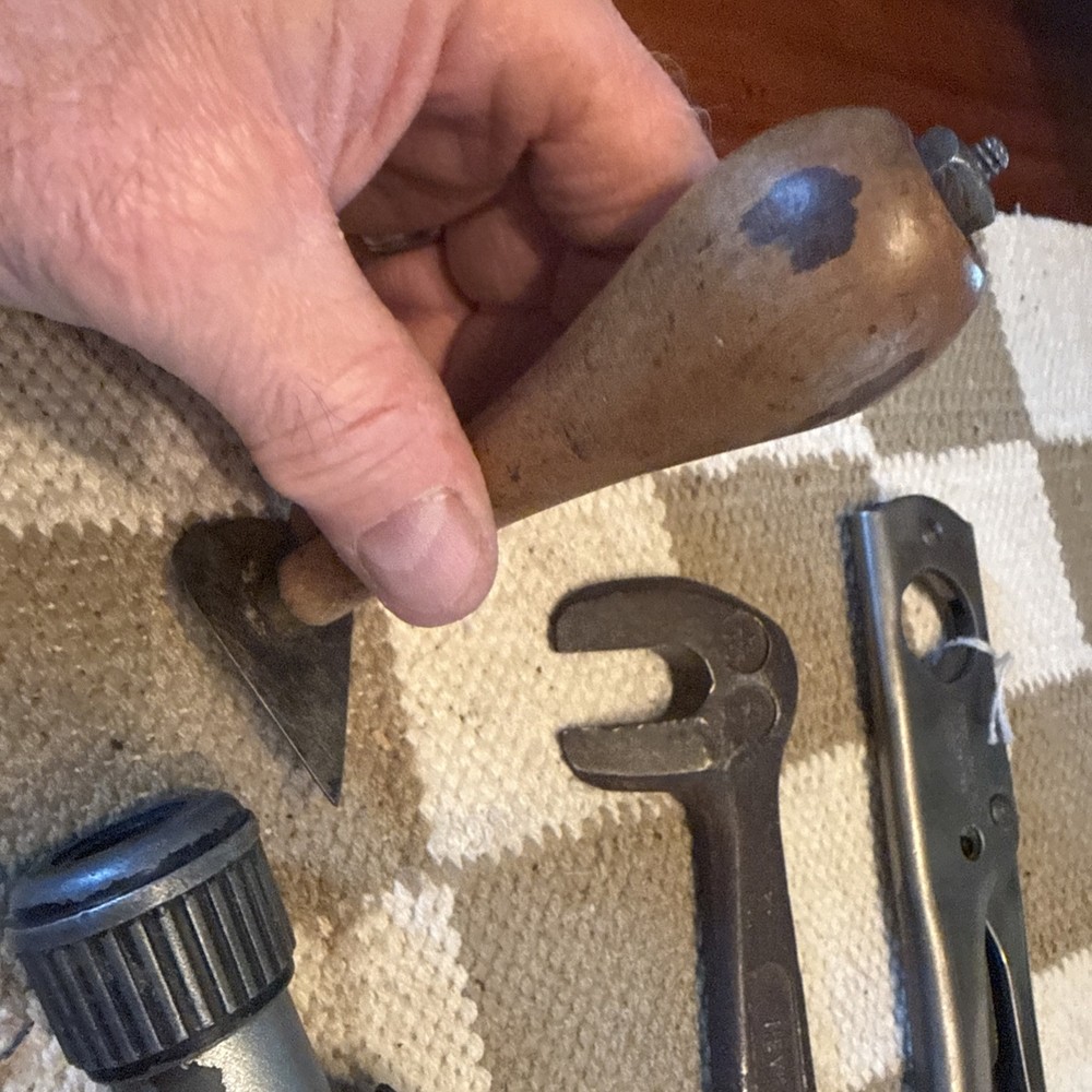 4-assorted Vintage Hand Tools ,Tube Cutter ,scraper,wire Stripping???