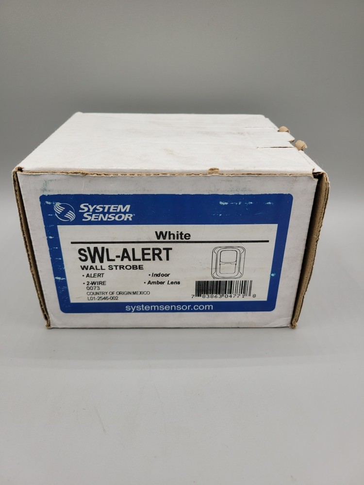 New System Sensor SWL-ALERT Fire Signal Wall Strobe White Amber Lens