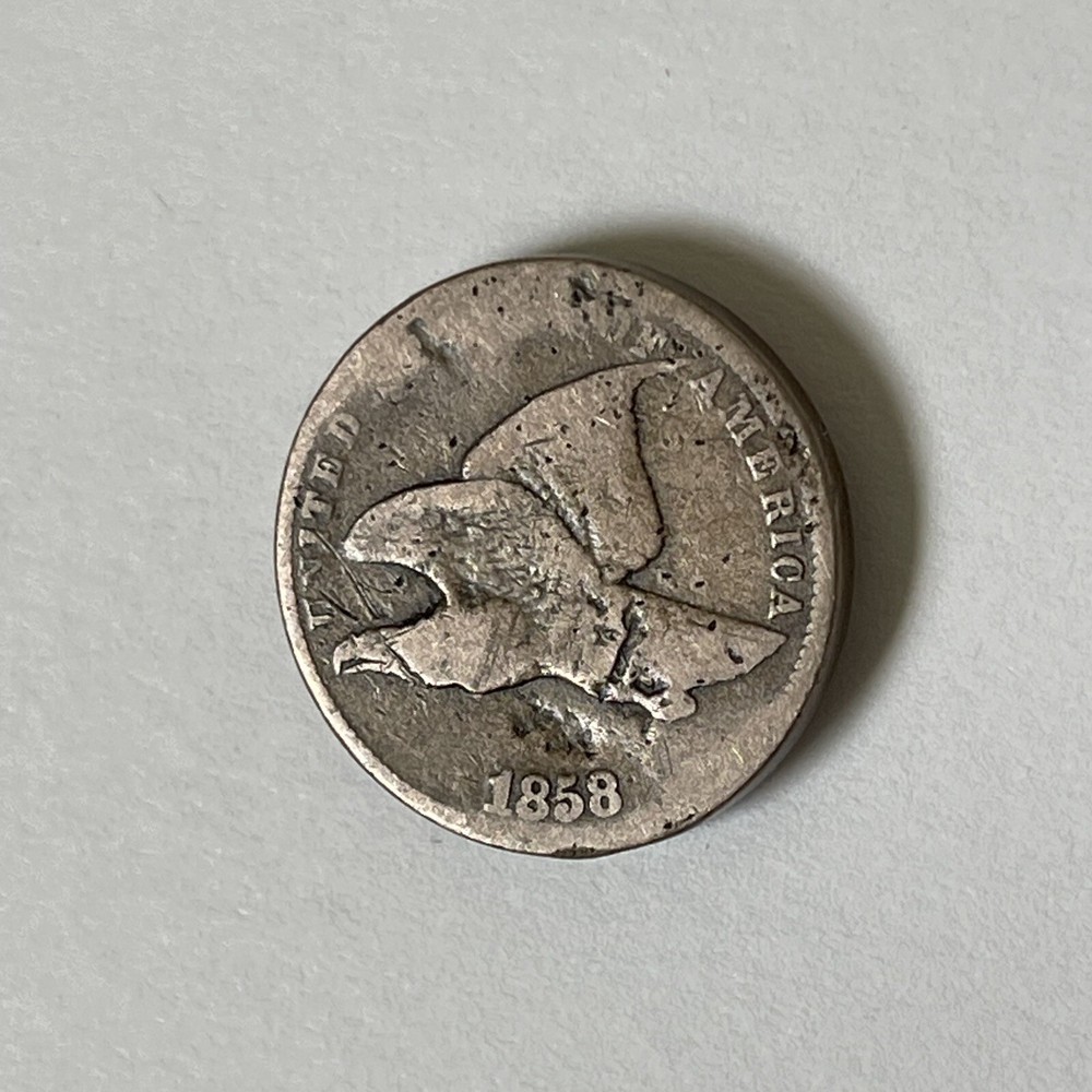 1858 Flying Eagle Small Cent - Large Letters Variety with Average Wear