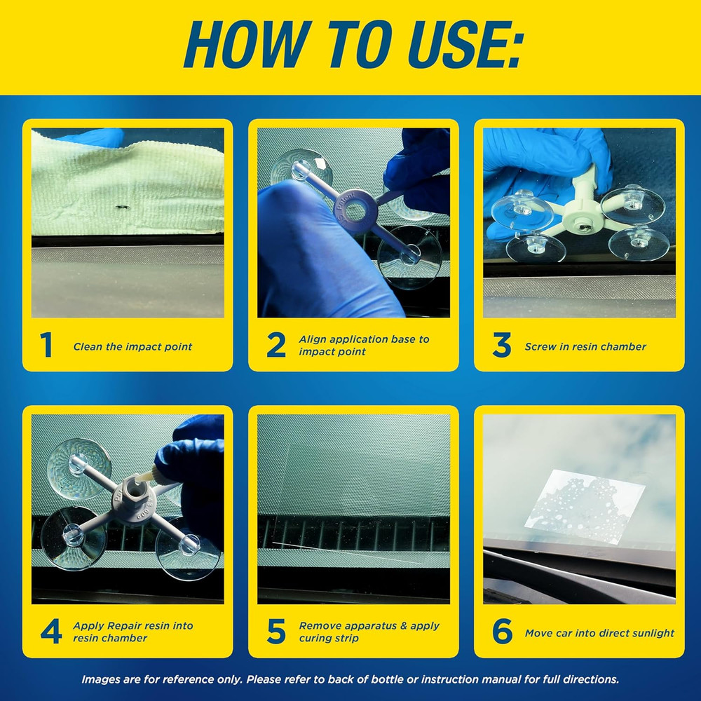 Rain-X Windshield Repair Kit for Chips & Cracks, Durable Resin Solution