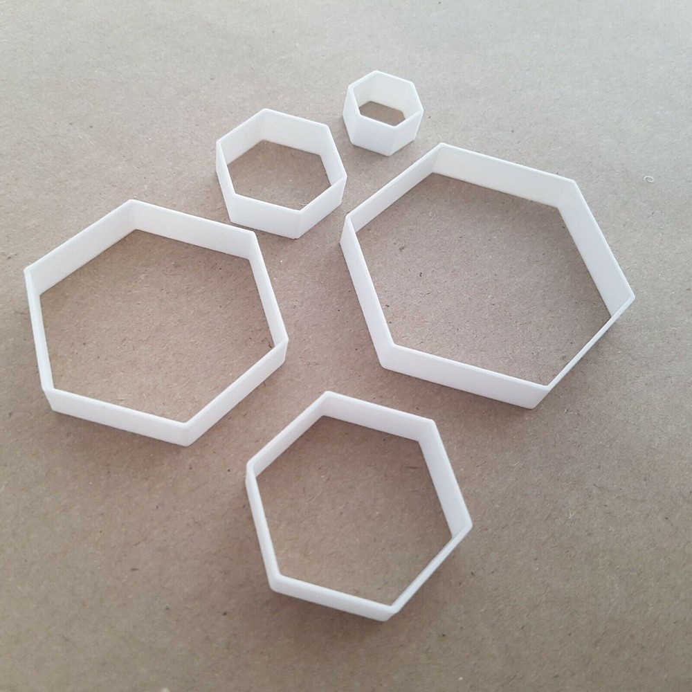 Hexagon Shape Mini Fondant Cutter Small Sugarcraft Icing Tiny Sharp Stencil