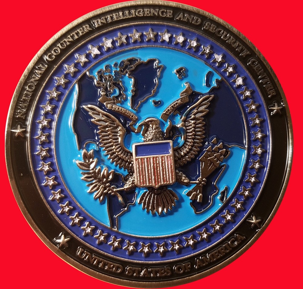 NATIONAL COUNTER INTELLIGENCE AND SECURITY CENTER CHALLENGE COIN  2" 34