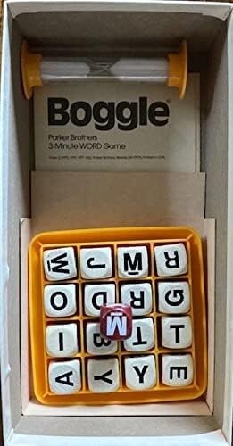 Parker Brothers BOGGLE 1983 Red Challenge Cube Edition No 0933