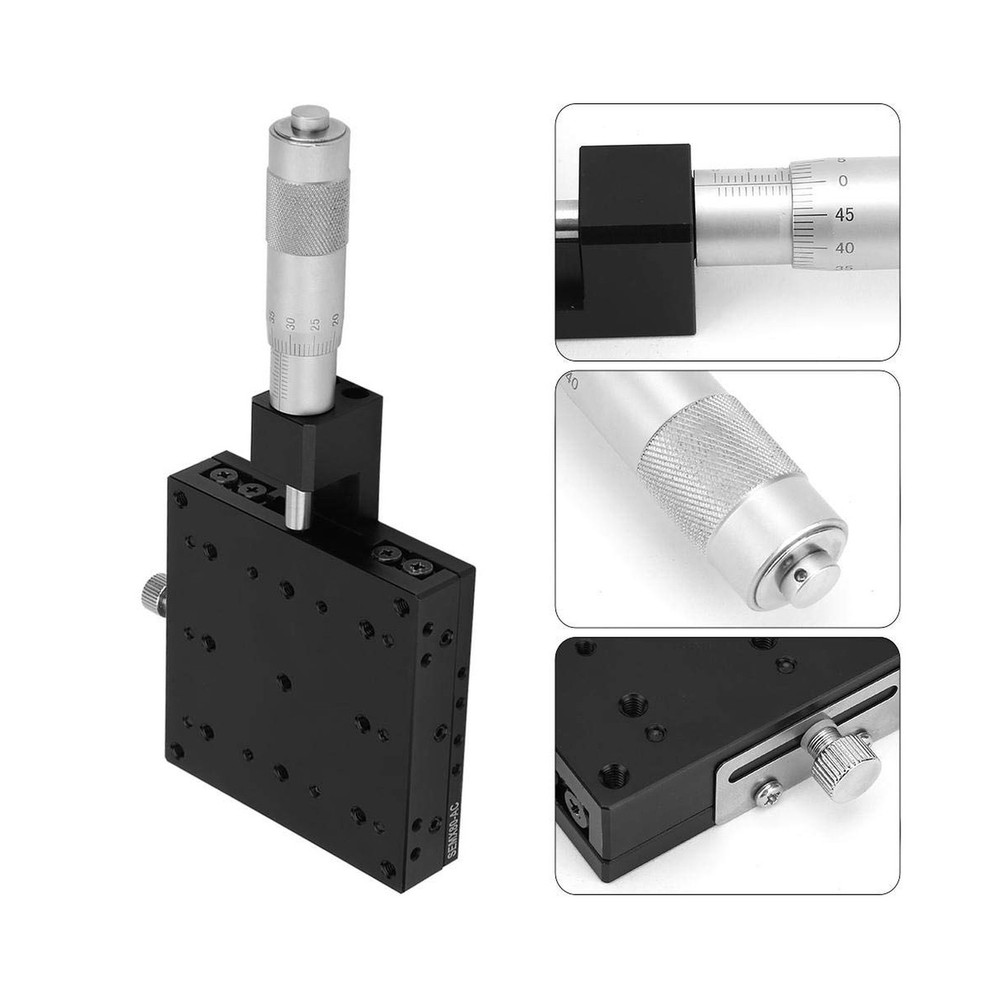 80 * 80mm X Linear Stage, X Micrometer Manual Platform Sliding Table for Opti...