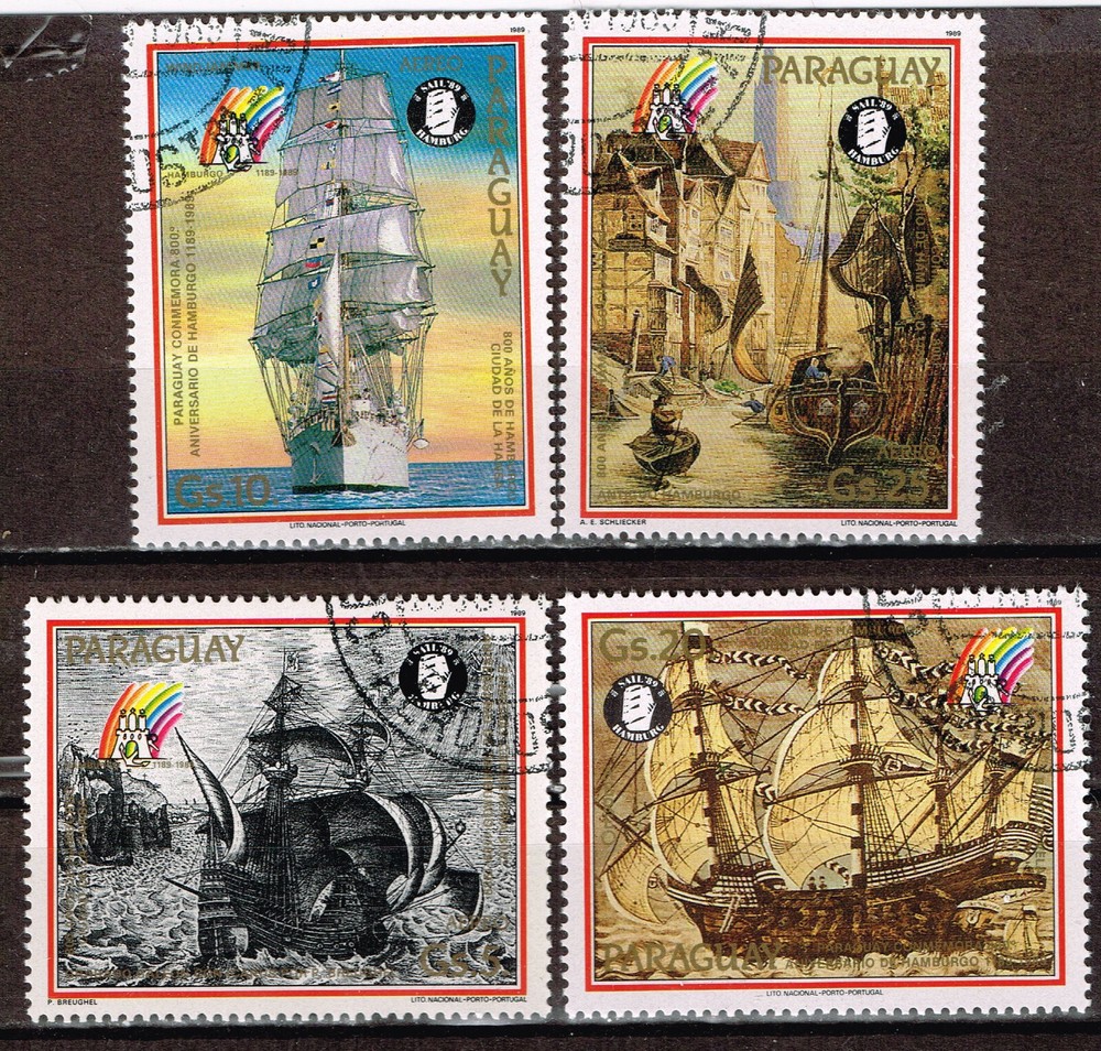 Paraguay Famous Ships history Airmails set 1976
