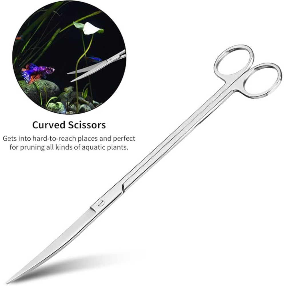 Aquascaping Aquarium Tools Kit 4Pcs Tweezers Scissors Algae Scraper