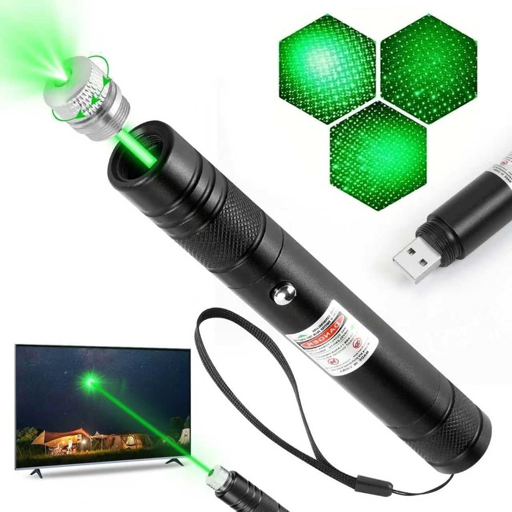 Long Range Green Laser Pointer Rechargeable USB Laser
