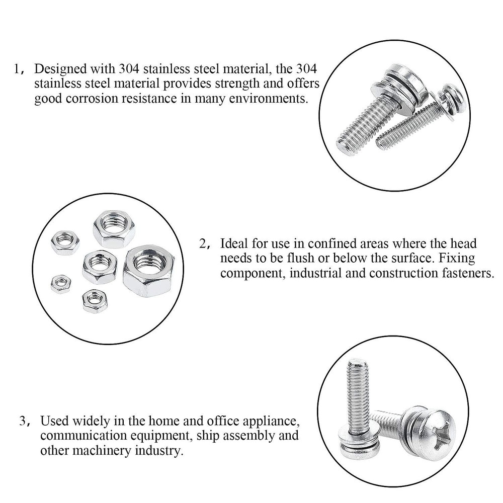 Stainless Steel Phillips Screws Assortment