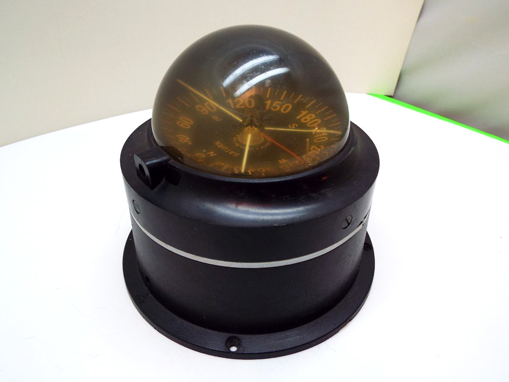 VINTAGE SATURN AQUA METER LARGE BOAT COMPASS