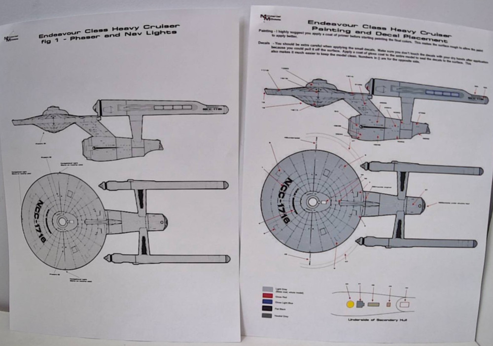 MCDANIEL MODELS STAR TREK 1/650 ENDEAVOUR CLASS CONVERSION KIT