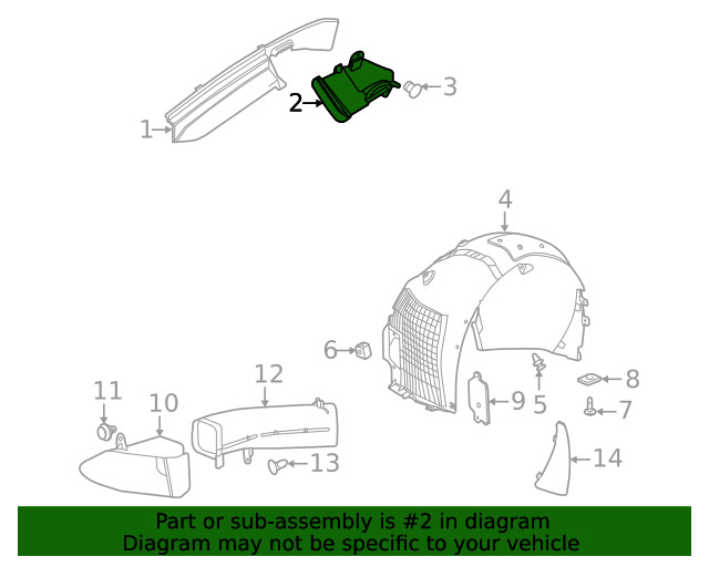 Genuine GM Passenger Side Front Compartment Rear Sight Shield 84756509