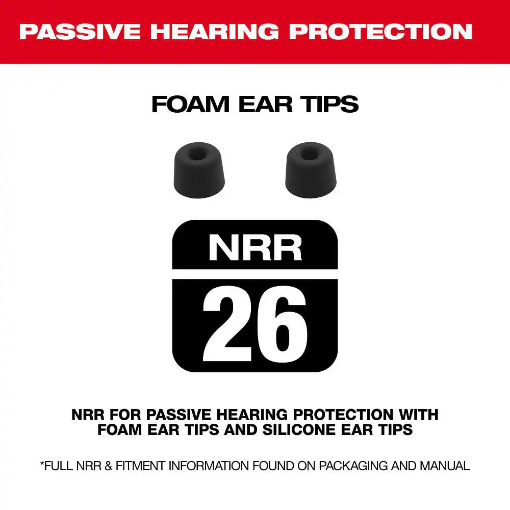 Jobsite Earbuds Foam Ear Tip Kit - Size Large