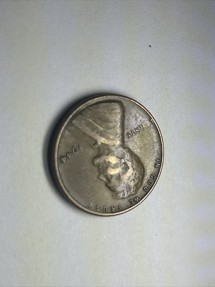 RARE 1944 Wheat Penny Cent Coin Error LETTERS mISSING