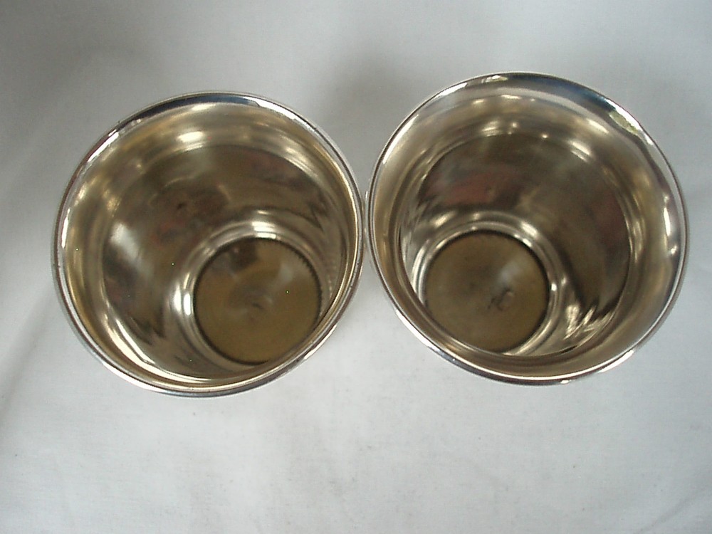 RUSSIAN VODKA BEAKERS STERLING SILVER CIRCA 1890