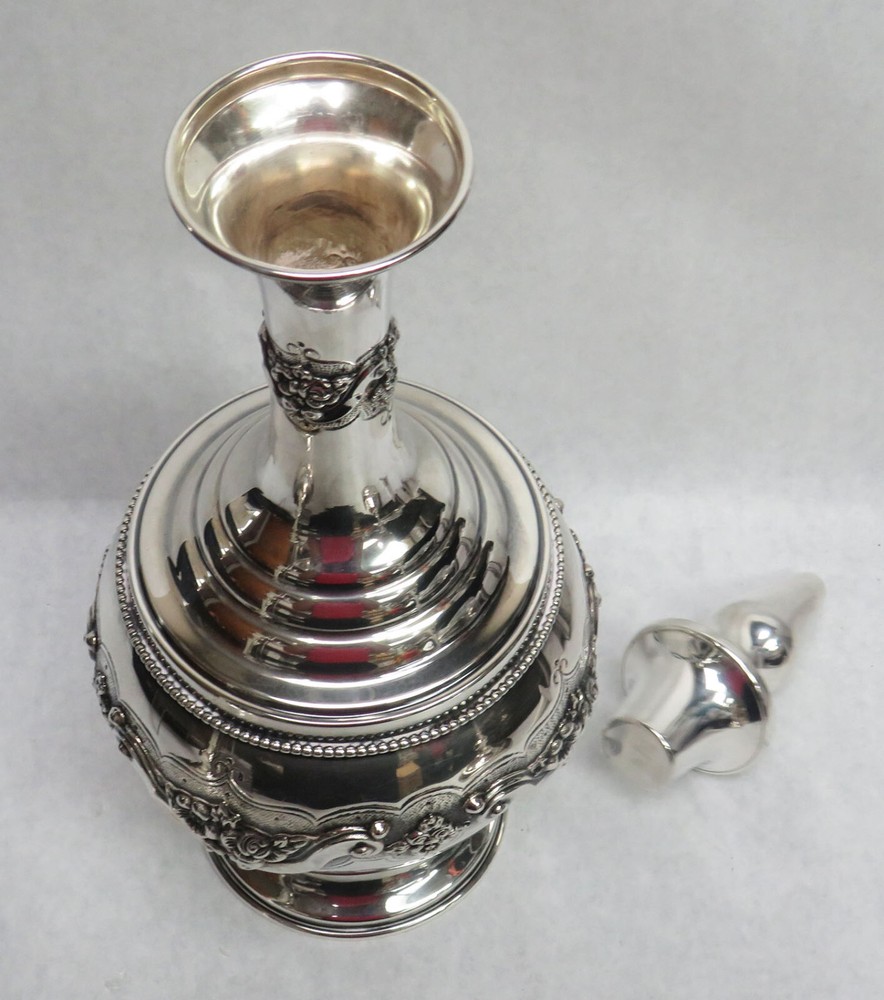 VINTAGE HAZORFIN STERLING SILVER 14" WINE DECANTER