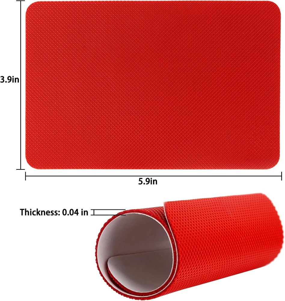 Red Sole Protectors, 4 Pcs Self-Adhesive Shoe Bottom Medium, 6 by 4,